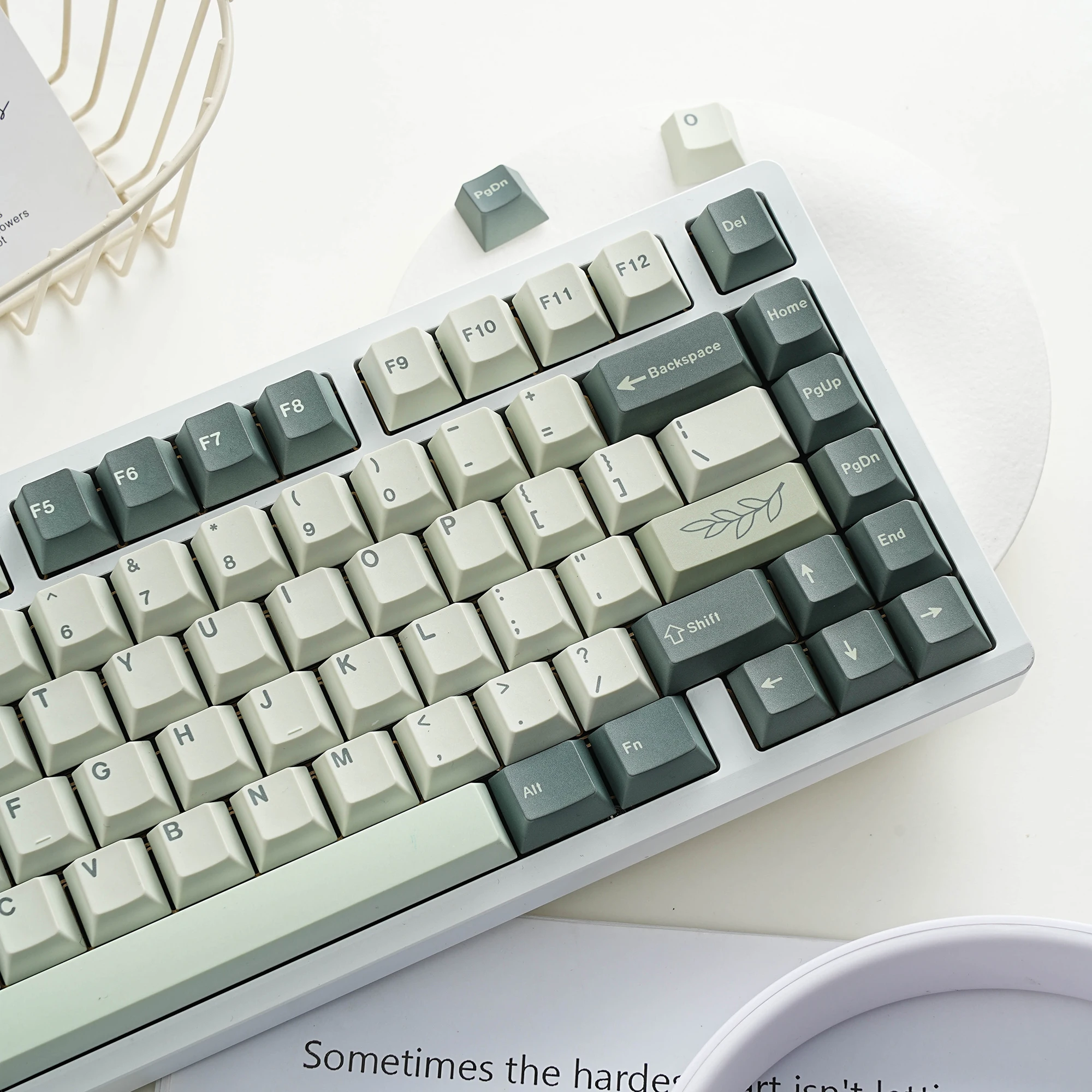 Cherry PBT Keycaps Botanical ISO German Spanish French Korean Russian Keycap Dye Sub 143 Keys For Gaming Mechanical Keyboard