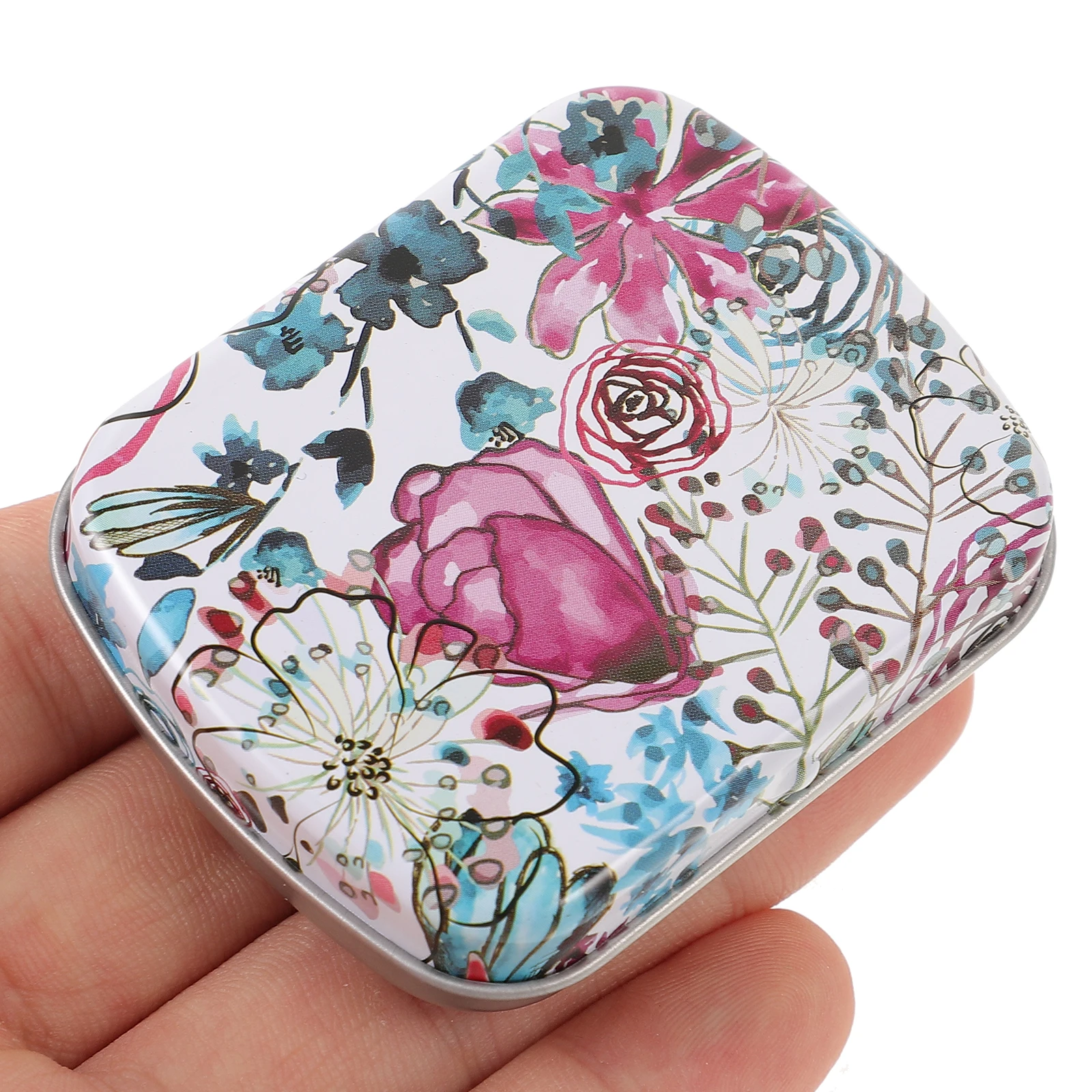 

6pcs Rectangular Iron Storage Boxes Flip-Type Small Candy Cases Metal Tin Organizer For Keys Usb Cables Accessories Lightweight