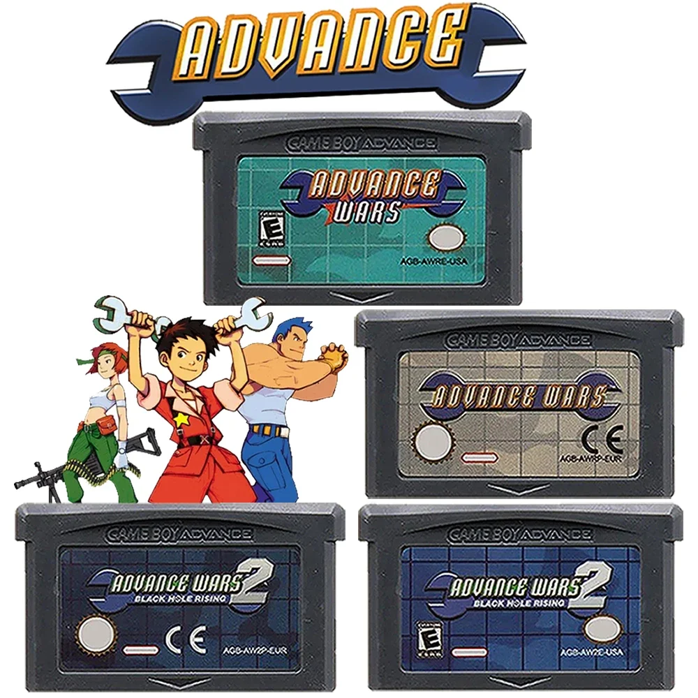 

Игровой картридж GBA Advance Wars Series Advance Wars 2, 32-битная консольная карта с черными отверстиями для видеоигр