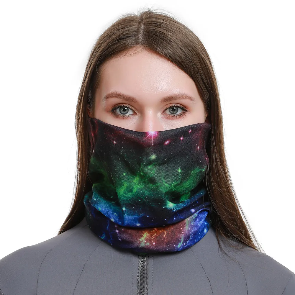 Bandanas de galaxia para hombre y mujer, Bandanas para la cabeza, pasamontañas para deportes al aire libre, máscara facial de motorista, bufanda