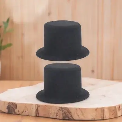 Mini sombreros decorativos para niños, accesorios artesanales en miniatura, suministros para fiestas, manualidades, Mini Tops, 2 uds.