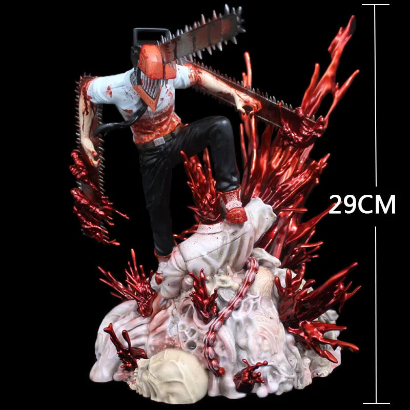 Devil Hunter Chainsaw Man Denji Pochita Figurine PVC Statue Action Figurine Desk Collectible Anime Model Toys Figures Gift