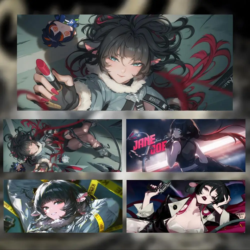 Cute Beautiful Game Zenless Zone Zero Jane Doe Mouse Pad Large Thick Desk Pad Stitched Edges Gaming Mouse Mat for PC