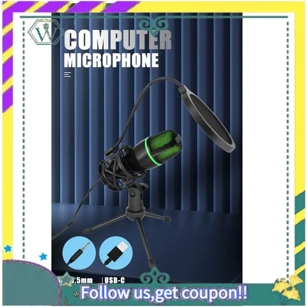 

NEW Professional USB Condenser Microphone Live Streaming Microphone For PC Laptop Video Games Youtube Podcasts