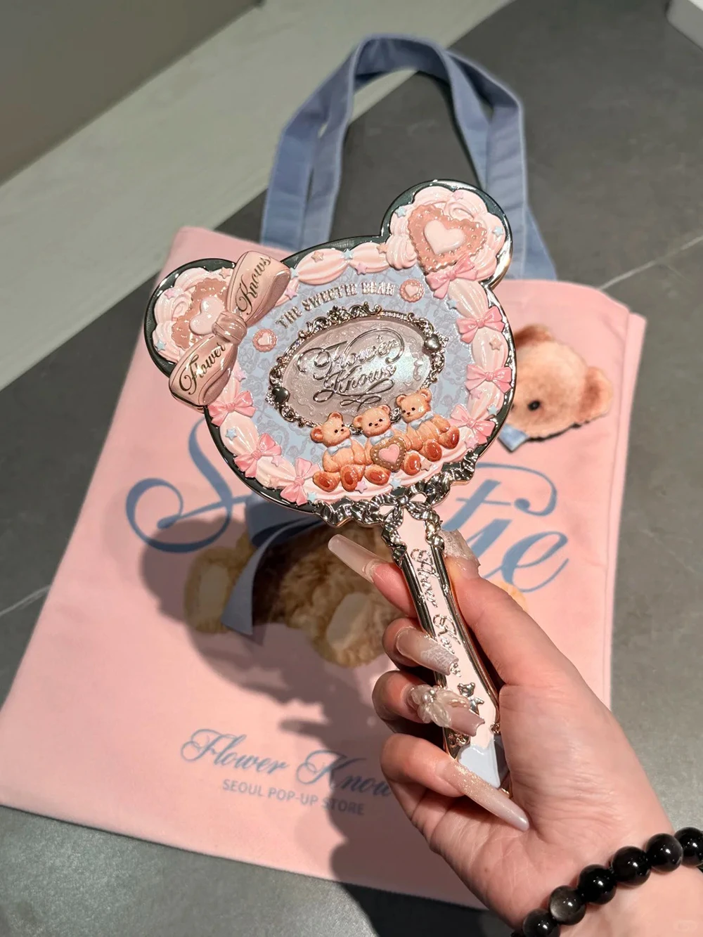 Flower Knows Limited Edition Pop Up Store Hand Mirror with Powder