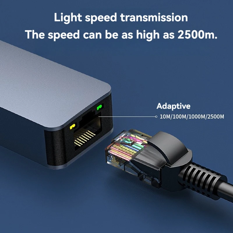 2500 Мбит/с USB C Ethernet к RJ45 2,5G USB проводной адаптер RJ45 LAN сетевая карта для ПК ноутбука