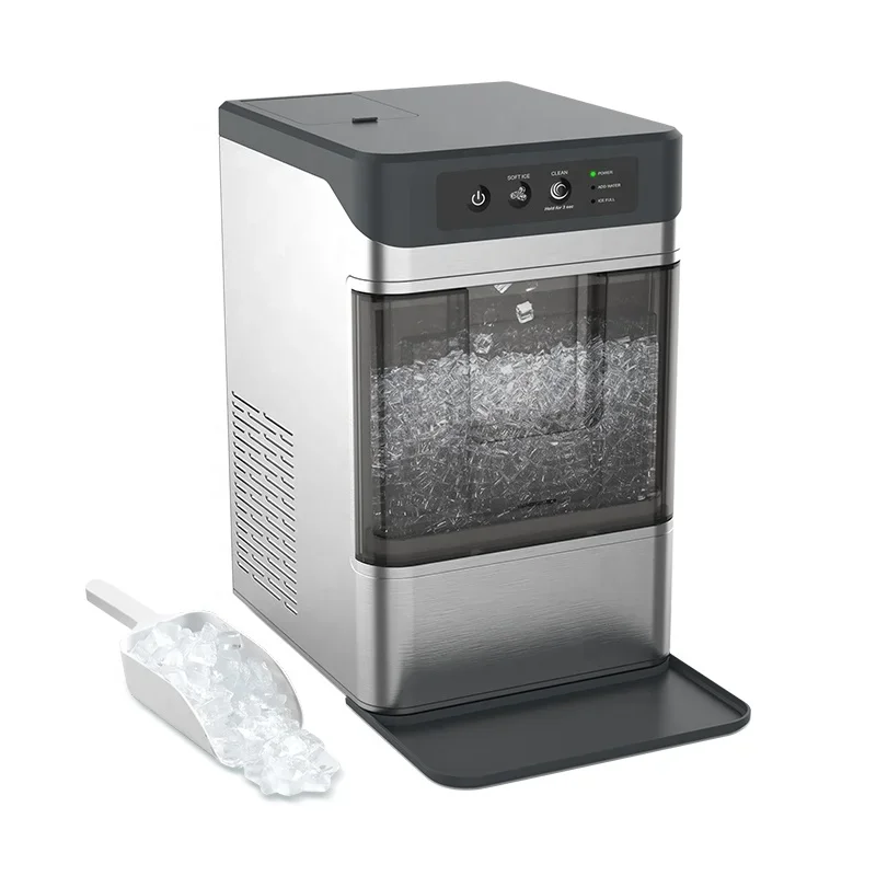 Household Holiday Party Cold Drink Desktop Self-Cleaning Nugget Ice Maker Machine