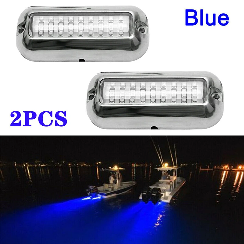 

27LED 12-24V Boat Transom Light Underwater Pontoon Marine Boat Accessories Light Stainless Steel Waterproof Marine Light IP68