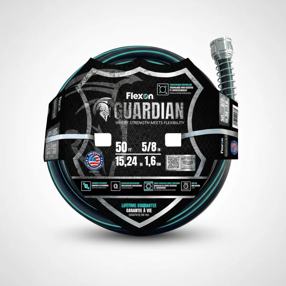 

5/8" x 50 ft Heavy Duty Kink Resistant Garden Hose with TangleGuard - Durable, Flexible for Lawn, Garden & Outdoor Use