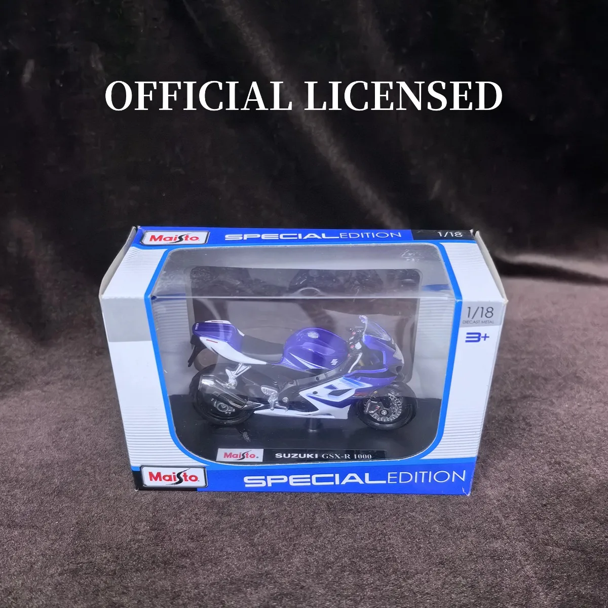 Modèle de Moto Suzuki GSX-R 1000, échelle 1:18, réplique de Mini véhicule de voiture de Moto, figurine Miniature, jouet cadeau de noël pour enfant