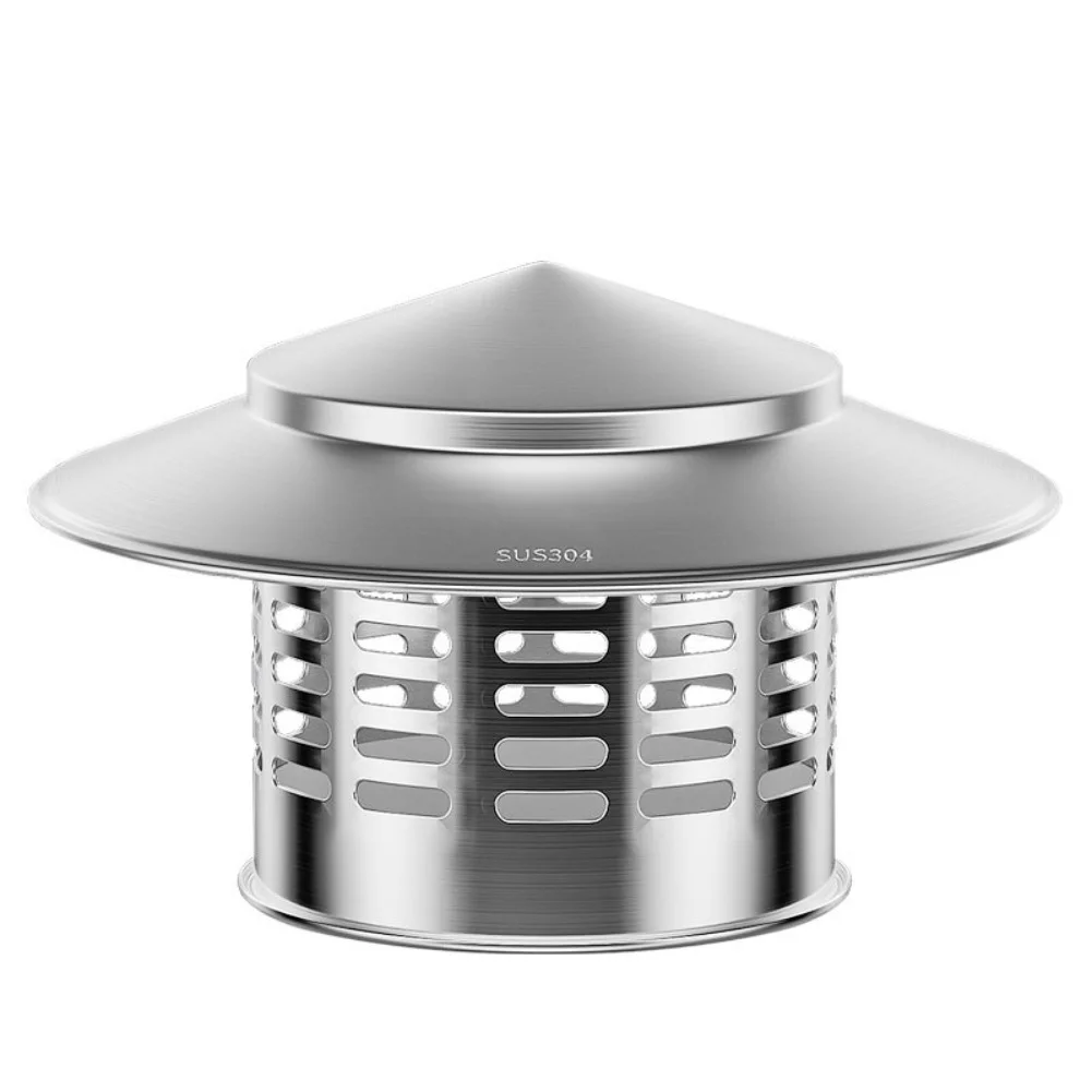 For Home Installation 220 Exhaust Pipe Cap Rust Resistant Chimney Cover Long-lasting Construction Versatile Sizing