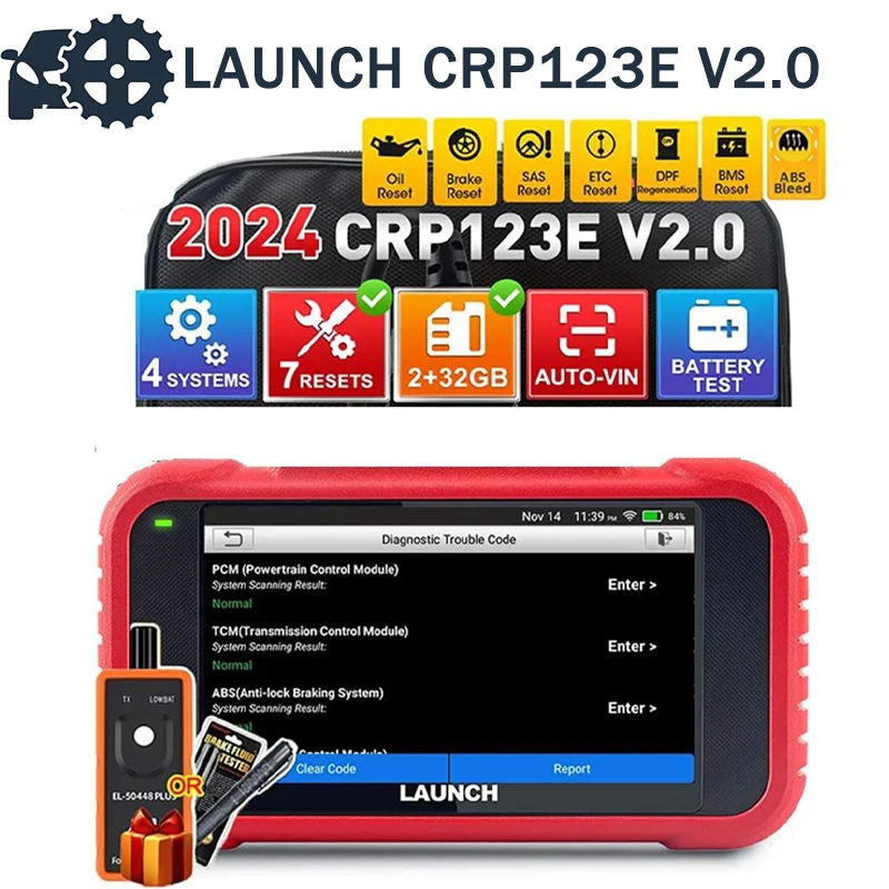 

LAUNCH X431 CRP123E V2.0 Глобальная версия Автомобильные диагностические инструменты OBD2 Сканер ABS SRS Подушка безопасности Двигатель AT SAS Сброс тормоза