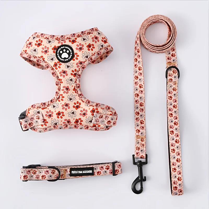 NONE Breathable Adjustable Dog Harness and Leash Set Knitted Fabric 6