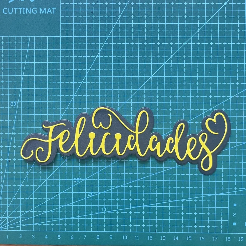 portuguese spanish felicidades decoration die Metal Cutting Dies  Scrapbook Paper Cards Embossing Craft Die Cut handmade craft