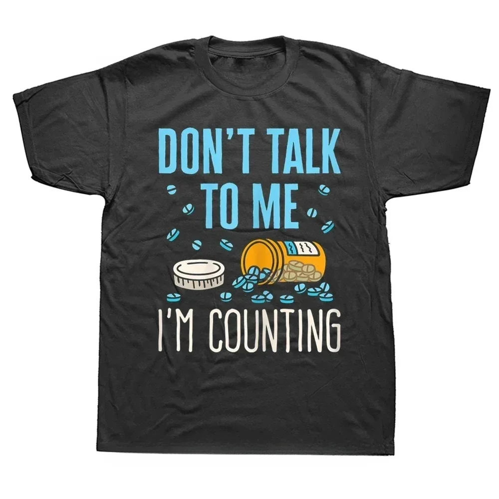 Pharmacy Tech Technician Funny Counting Pills Phamacist T Shirts Streetwear Short Sleeve Birthday Gifts Summer Style T-shirt