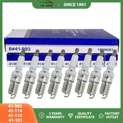 4PCS Iridium Spark Plugs 12568387 for Chevy Silverado GMC Sierra Buick Cadillac Hummer 41-993 41-114 41-110 OEM