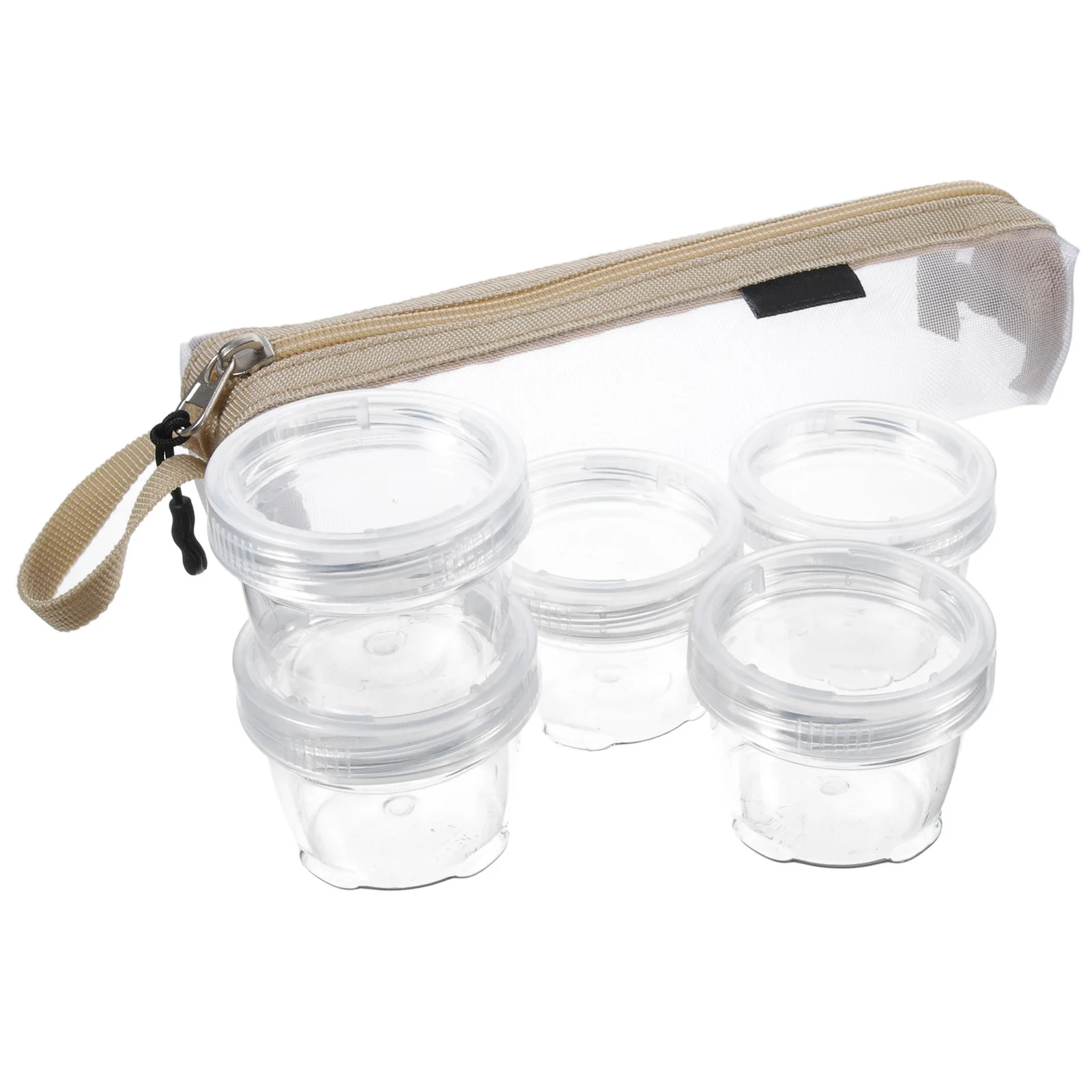 

Camping Spice Containers Portable Seasoning Bottles Outdoor Jars Storage Bag Travel Kit Pet Nylon Materials