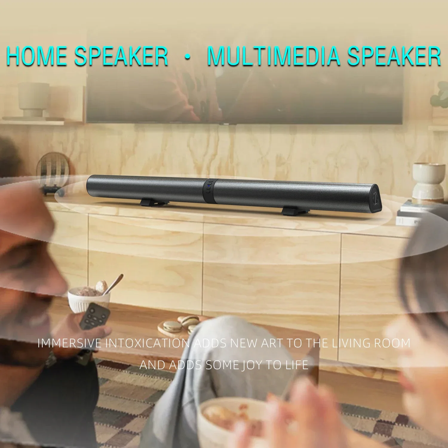 أشرطة صوت بلوتوث مع نظام صوتي قابل للفصل ، FM Soundbar ، AUX ، BT ، OPT ، وصلات منزلية ، 2 في 1 ،