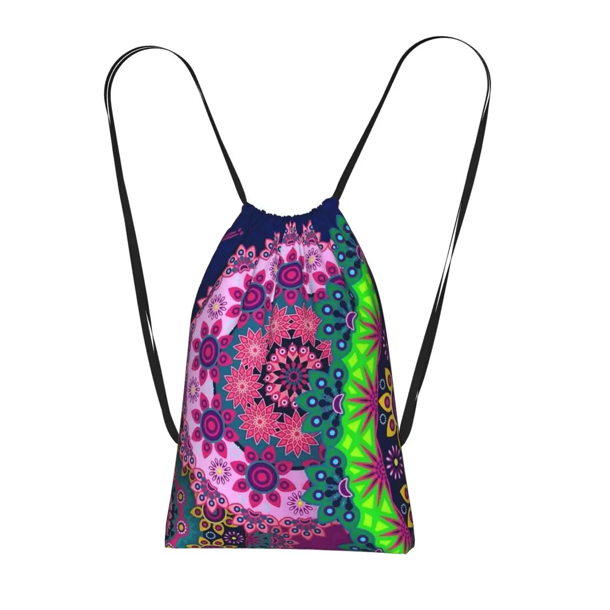 Desigual Colorful Drawstring Backpack hiking cycling Bag Portable Travel Drawstring Bag for Men Women
