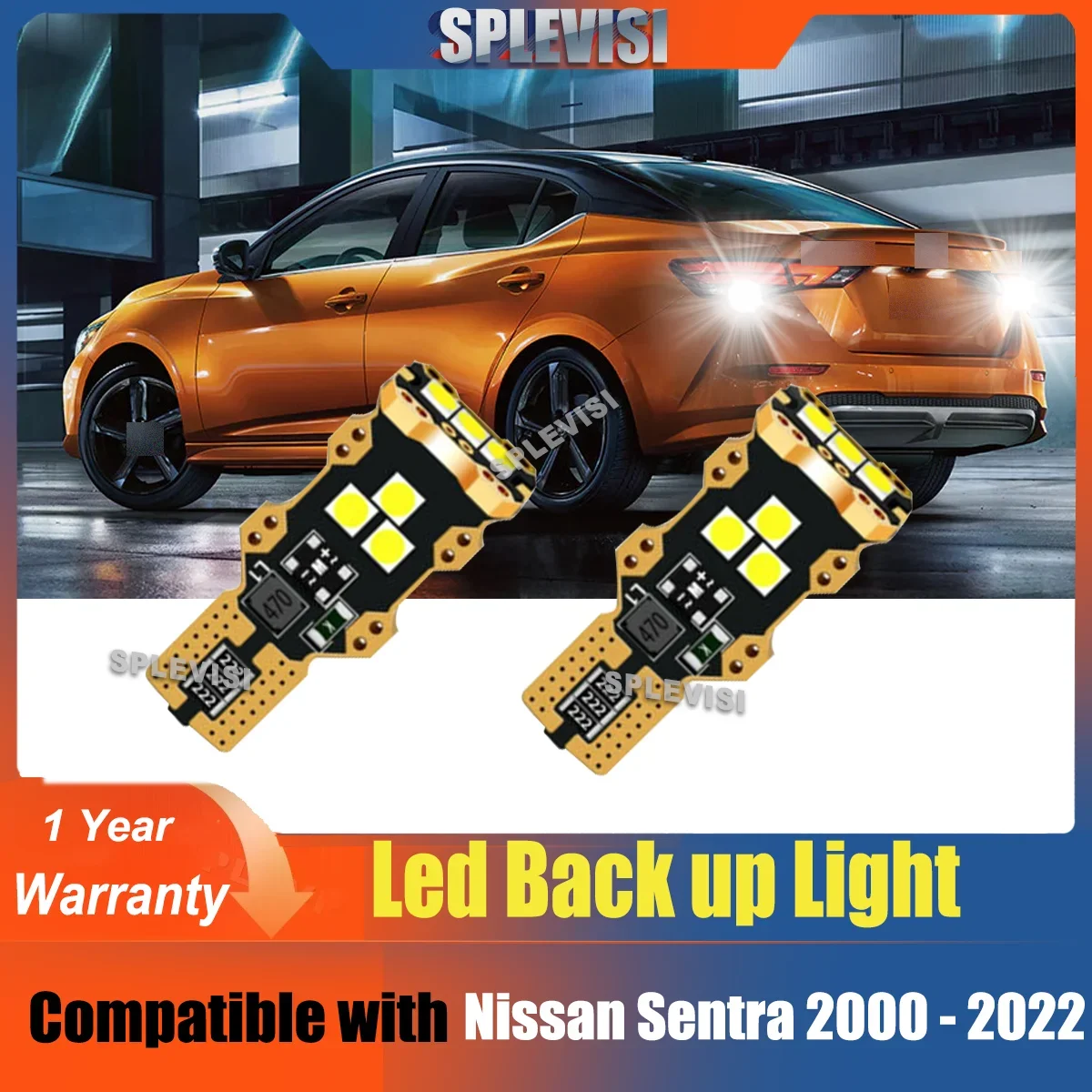 2xT15 W16W LED Reverse Backup Light Blub Canbus Lamp 6000K For Nissan Cube Quest Sentra Murano  Versa GT-R led lights for car