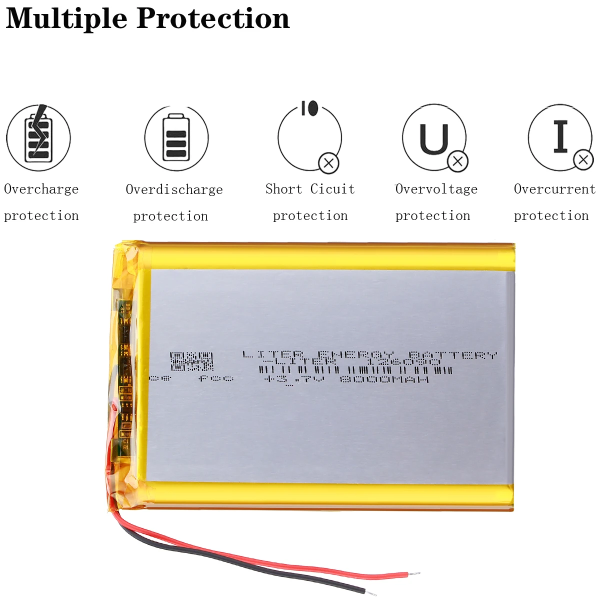 126090 3.7V bateria litowo-polimerowa 8000 mah DIY mobilne urządzenie ładujące zasilanie awaryjne bateria