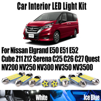 For Nissan Elgrand E50 E51 E52 Cube Z11 Z12 Serena C25 C26 C27 Quest NV200 NV250 NV300 NV350 NV3500 Car LED Interior Lamp Kit