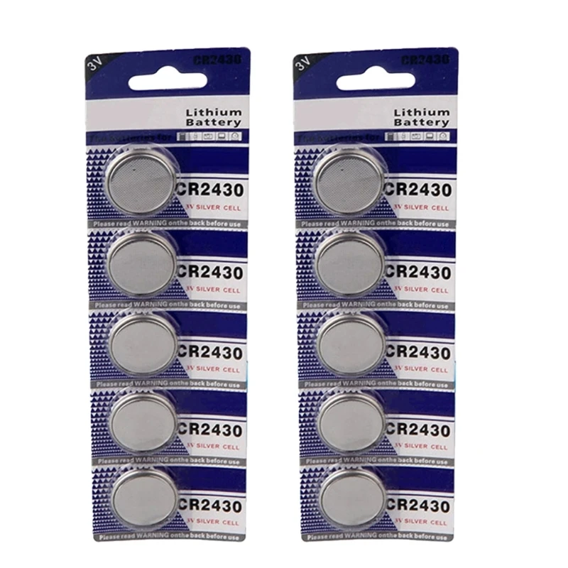 5/10pc Quality CR2430 Button Cell Batteries Coin Cells Battery Suitable for Remote Devices Electronics Power Supplies