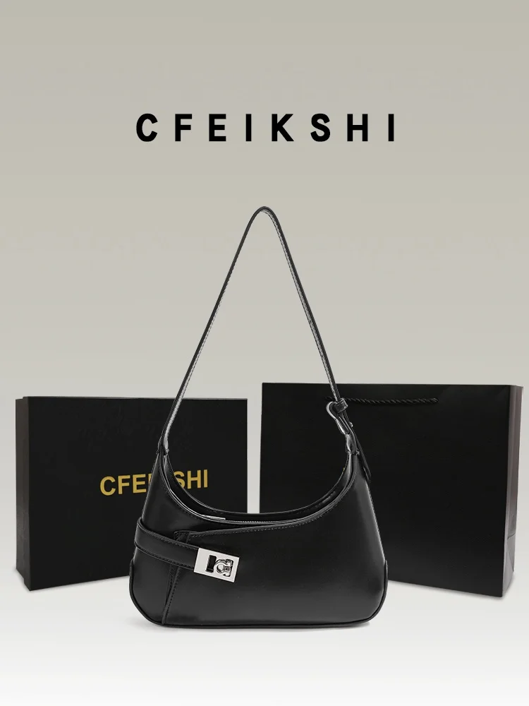 

CFEIKI Brand Store High Quali Bag Pure Color Design Underarm Bag 2024 New Single oulder Handbag Women French Sle Poly...