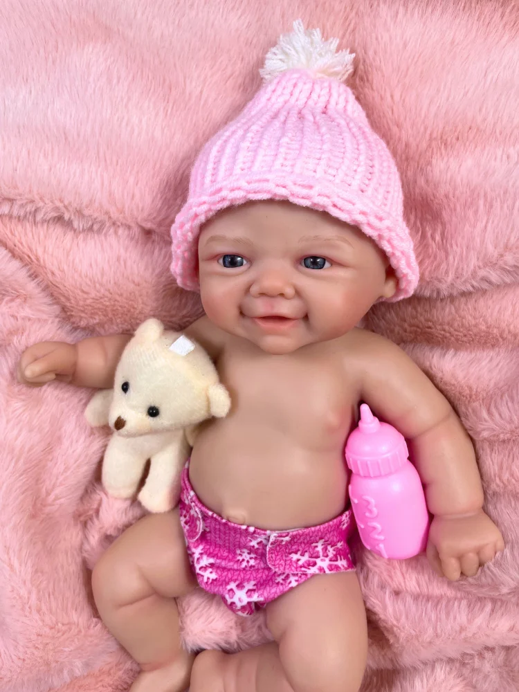 

13-дюймовая пухлая полностью твердая силиконовая кукла реборн Vivienne, моющаяся, очаровательная силиконовая кукла для девочек, подарок на день рождения, Рождество