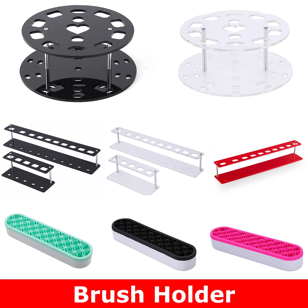 Multi-use Brush Holder Brush Rack Bracket Shelf Organizer for Holding Drying Blending Brushes Display Stand Rack Storage Tool