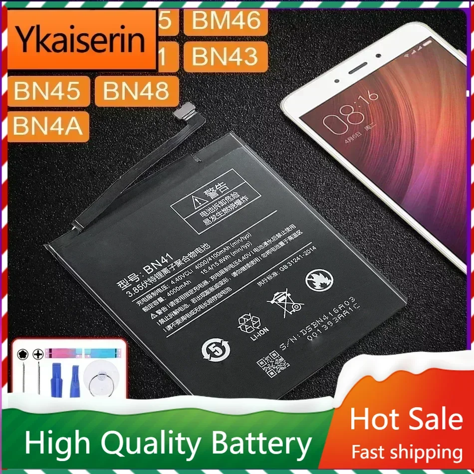 Battery For Xiaomi Redmi Note 2 3 4 4X 5 5A 6 7 Pro Model BM42 BM45 BM46 BN31 BN41 BN43 BN45 BN48 BN4A BM 46 BN 31 41 43 45 48