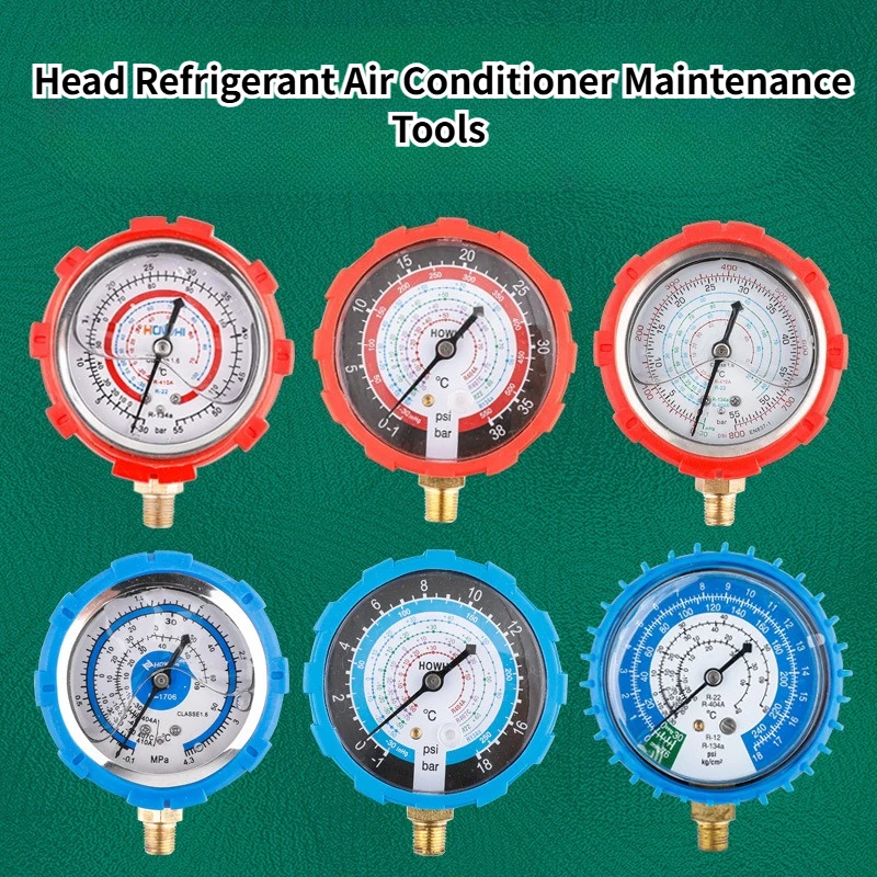 Air Conditioning Fluorometer Snow Head of Pressure Meter Refrigerant Air Conditioning Maintenance Tools Equipment r410r134 r22