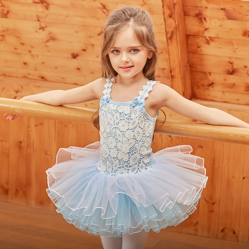 Abito Tutu in pizzo Balle bambini body da ballo professionale abito in Tulle indossare body Tutu di balletto Costume ginnastica body Dress