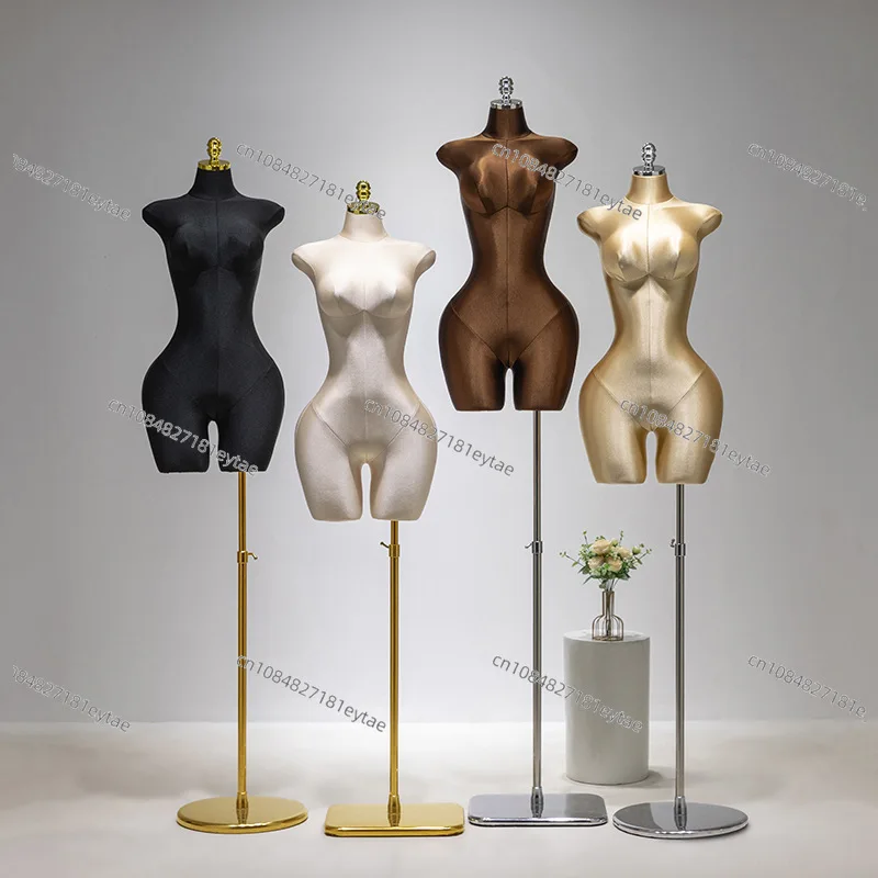 Large size women's clothing body window display rack, half-body platform, full-body dummy model props