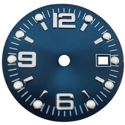 31.5mm Bliger blue black silver watch Dial luminous Fit ETA 2836/2824 DG2813/3804 Miyota 8215 821A 8205 automatic movement P934