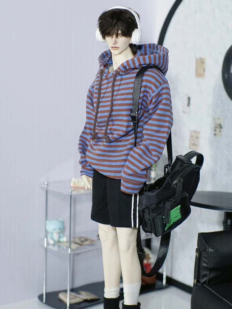 （Customize 30 Days） toy 1/4 MSD MDD 1/3 SD10 uncle PO68 70 SSDF ID75 BJD/SD doll clothes Striped hoode（1 point）
