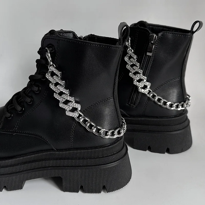 2 قطعة سلسلة معدنية مبالغ فيها قلادة اللؤلؤ للأحذية الأحذية الديكور اليومي مجوهرات الحفلات أبازيم إكسسوارات أحذية قابلة للإزالة