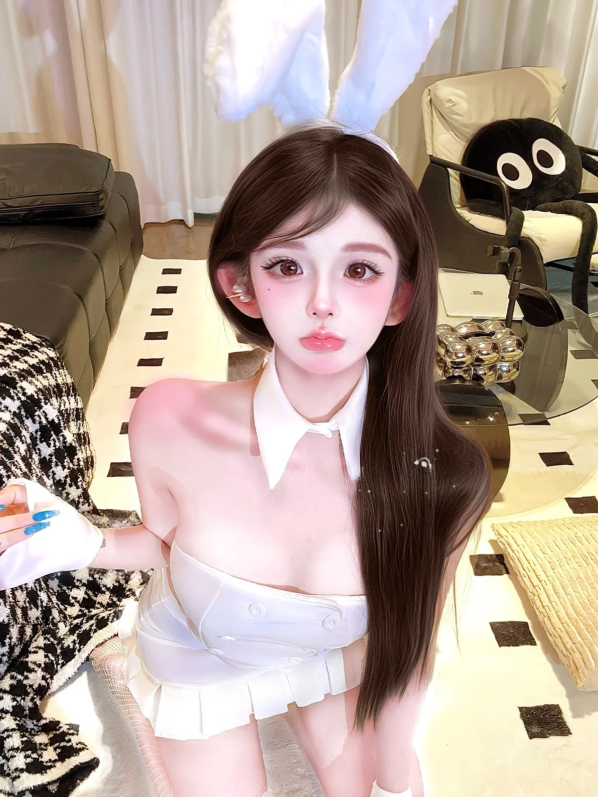 Sexy Bunny Girl Cosplay orm ort Skirt Set Animal Pattern Cute Sle for Teens Boys And Girls Universal Summer Faion