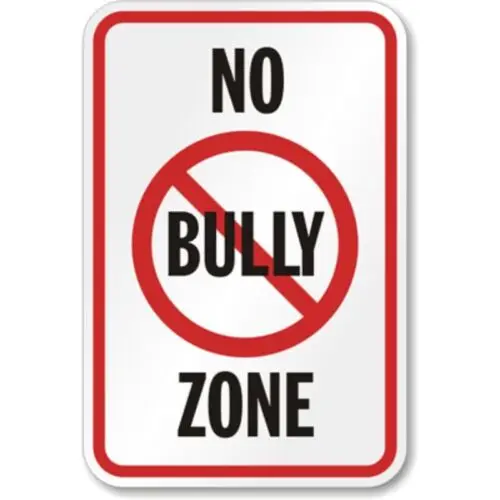 Bully Free Zone Aluminum Weatherproof Sign p1188