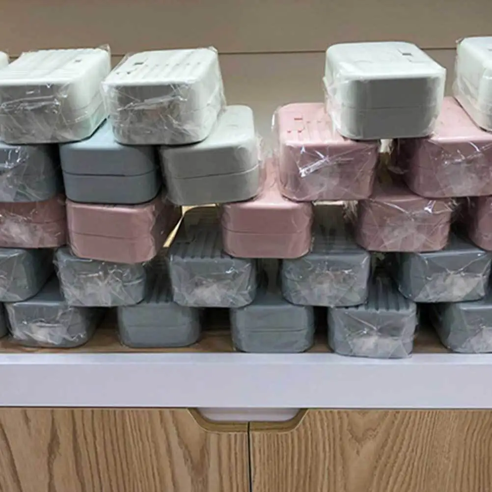 

3Pcs Soap Container Travel Friendly Compact Soap Dish Sturdy Waterproof Case for Outdoor Spa Hot Spring Activities Blue Green