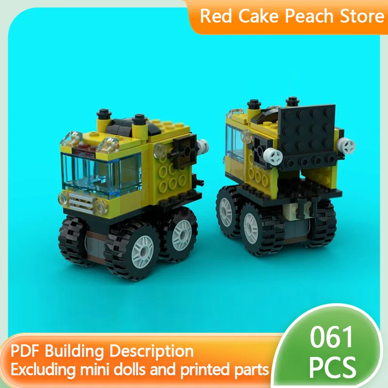 

City Car Model MOC Building Bricks Small Cargo Transport Box Truck Modular Technology Children Holiday Gifts Assemble Toys Suit