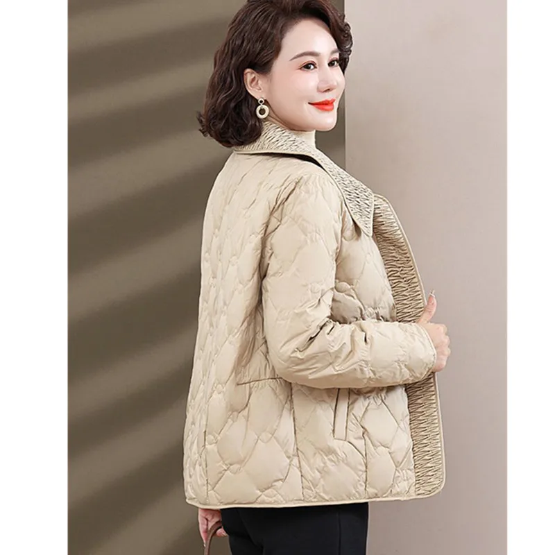 Fashion Short Down Padded Jacket Women Parkas Winter 2024 New High-End Light And Thin Cotton Clothes Female Loose Outerwear B602