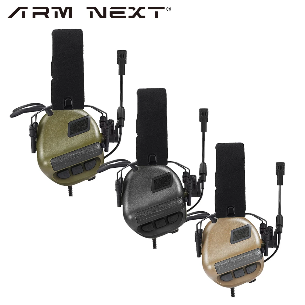 Imagem -02 - Arm Next-f10 Auscultadores de Cancelamento de Ruído Eletrônico Airsoft Shooting Earphones Adaptador Ptt