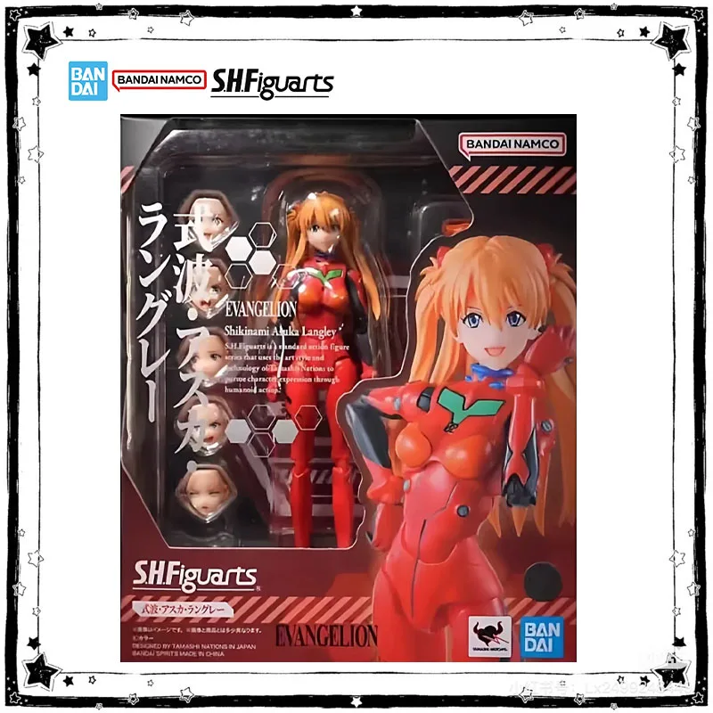

Bandai Genuine SHF Rei Ayanami Soryu Asuka Langrey Model Kit Anime EVA Action Figure High Poseability Collection Finished Model