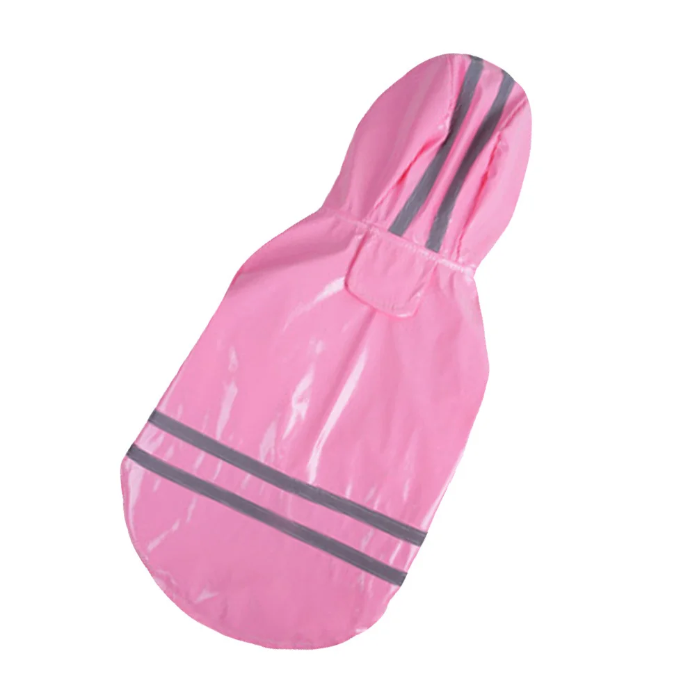

Pet Dog Hooded Raincoat Lightweight Waterproof Fashion Unique Style Eye-Catch Color Size M Pink Slicker Pet Rain Slicker