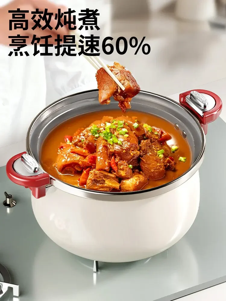 Enamel instant cooking pot Titanium alloy hot pot cookware Micropressure soup pots for cooking kitchen accessories pots and pans