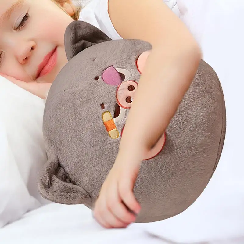 Cojines de animales, cojines rellenos de dibujos animados para niños, juguetes flexibles para niños, almohada trasera suave para sala de estar, dormitorio, coche y sofá