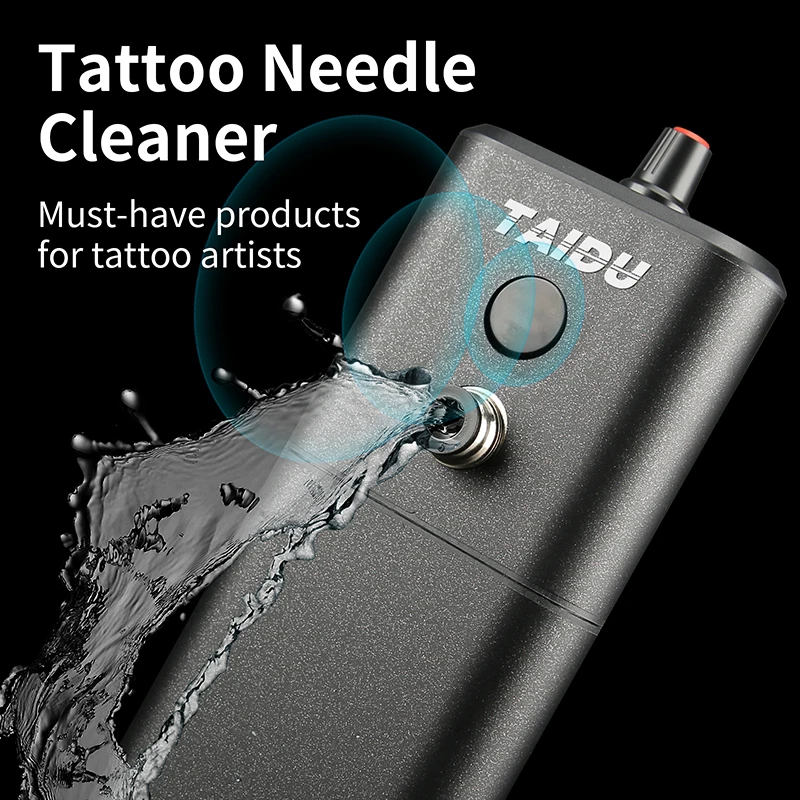 TAIDU Tattoo Needle Washer Ink Flush Electric Needle Washing Machine Automatic Needle Washing Tattoo Equipment Supply