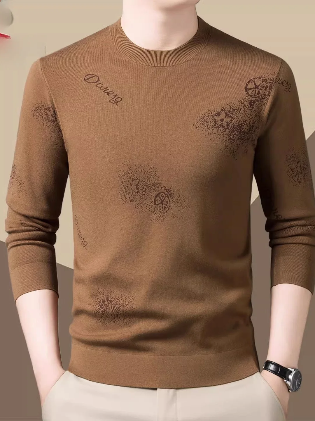 

Pierre Cardin Men's Thiened Knitted Wool Sweater Long Sve round Ne Pullover Casual Faion Winter Collection 2025