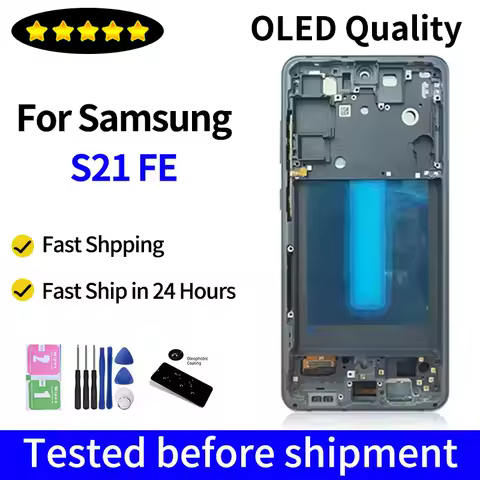 G990/U G990B/DS G990E Premium Lcd For Samsung S21 FE 5G Display Touch Screen Digitizer Panel Assembly S21FE Screen With Frame